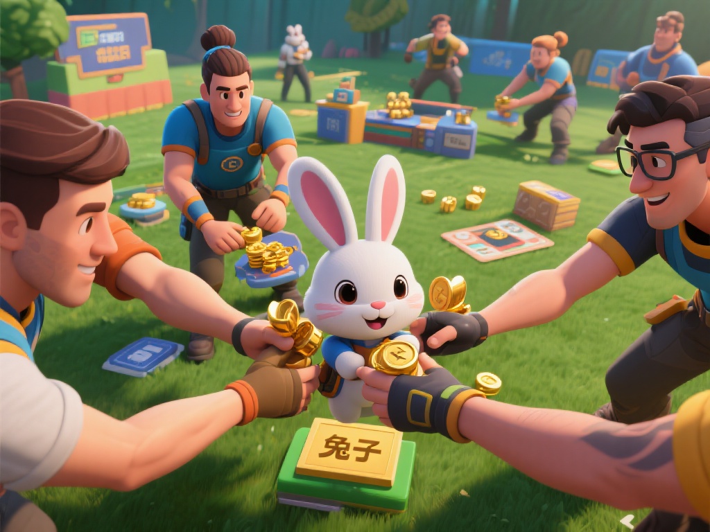 团队协作：如果“兔子”出现在多人模式中，与队友的配