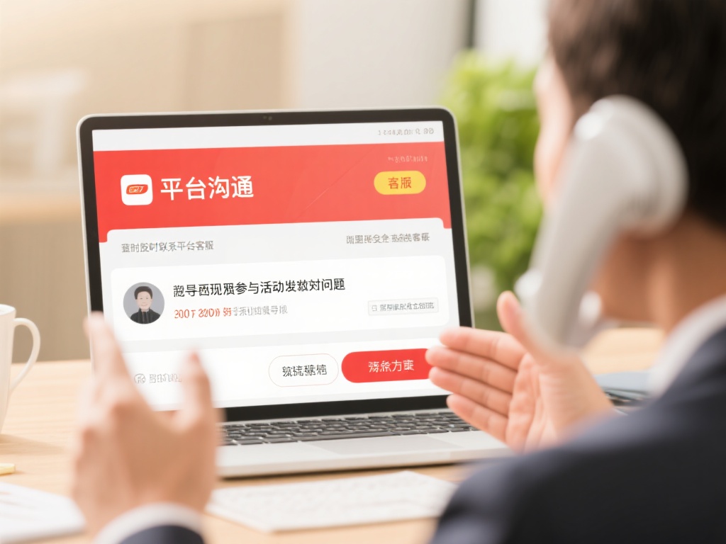 与平台沟通：如果是因参与某平台活动导致的问题，及时